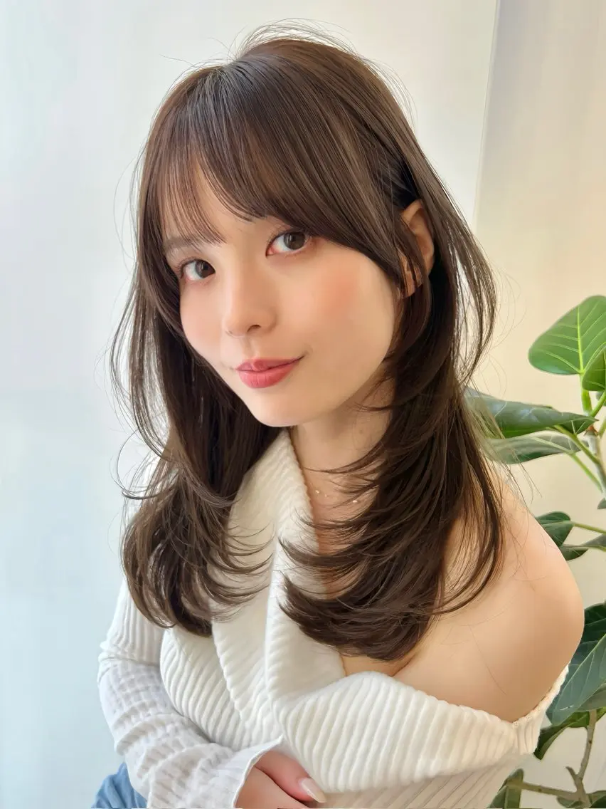ミディアム カット ヘアカラー トリートメント ✨上品可愛い 垢抜けヘア/後藤✨のヘアスタイル