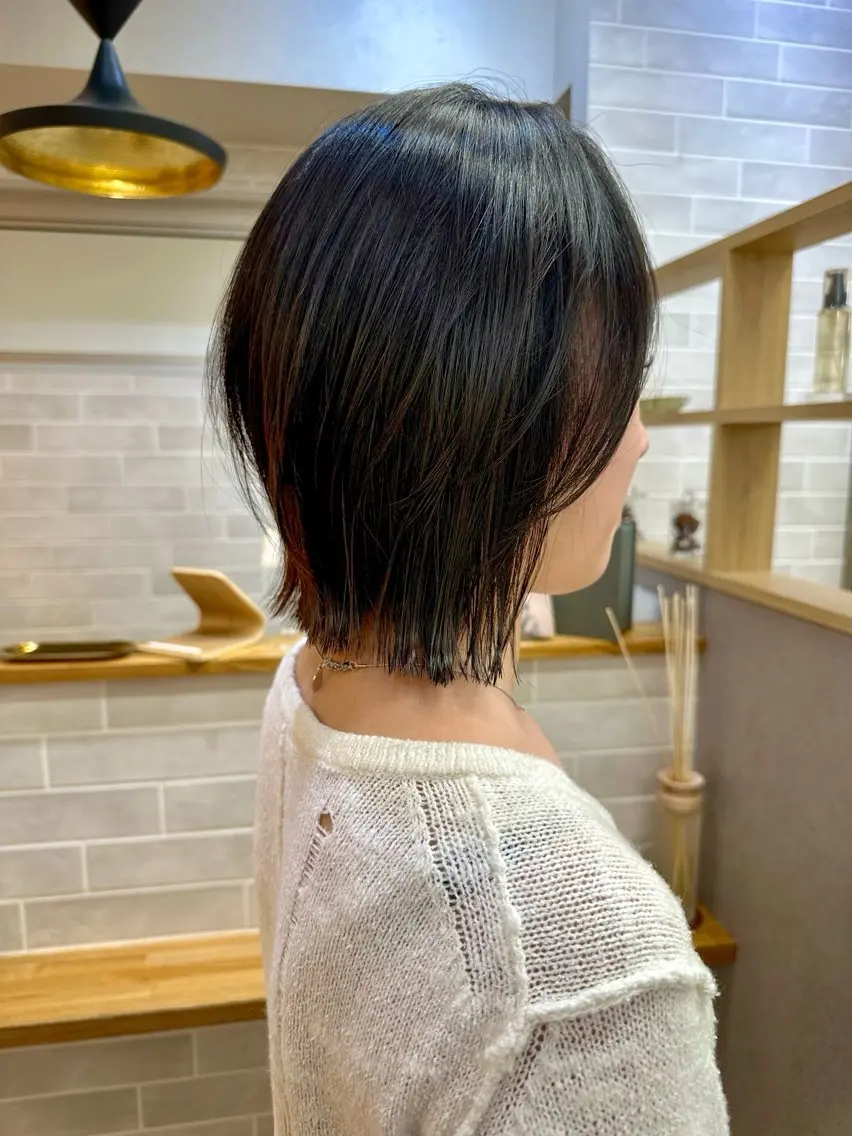 ミディアム ボブレイヤー ボブ レイヤーカット 似合わせカット jaemi/ジェミ カラー診断🌈🌟のヘアスタイル