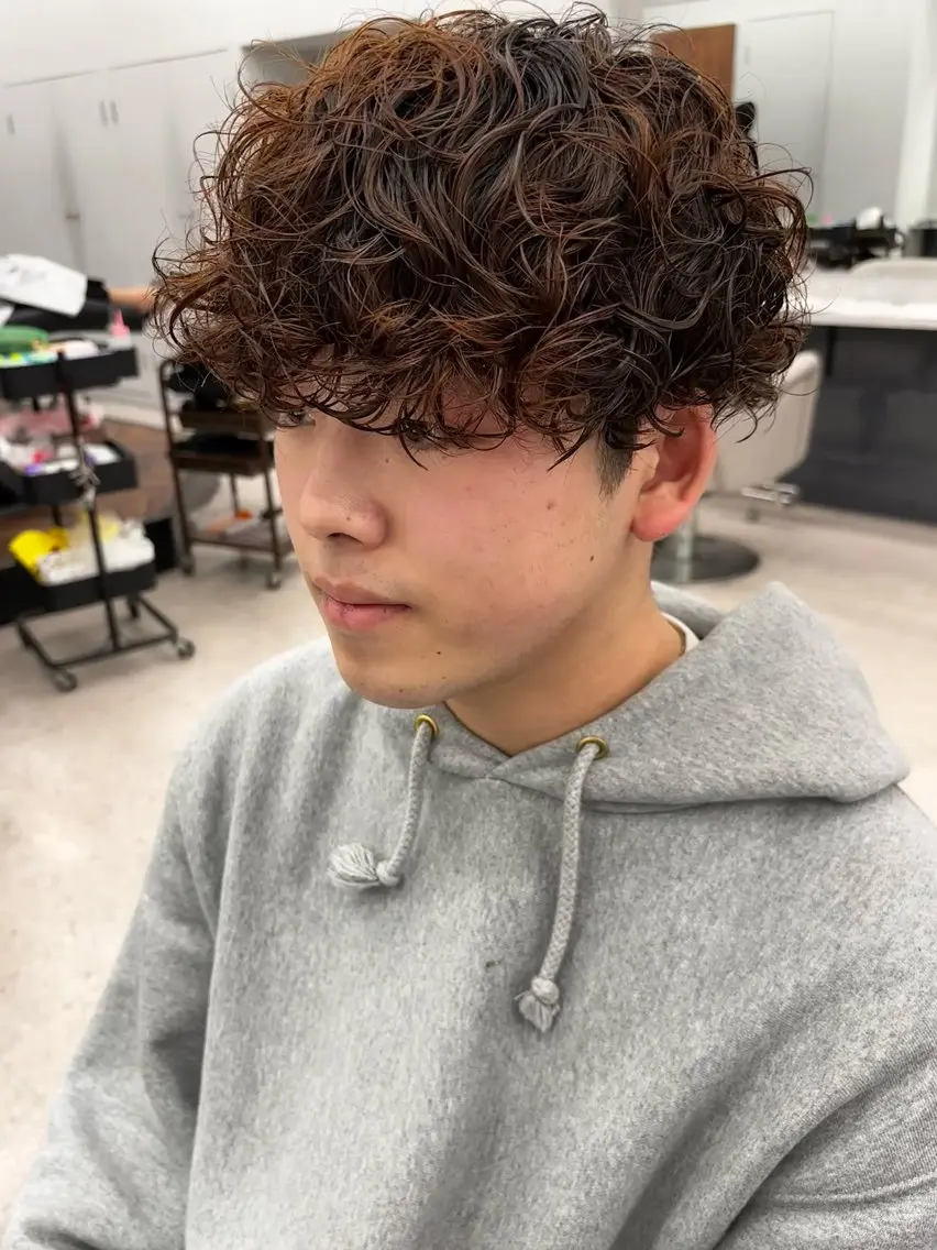 パーマ メンズ カット パーマ 🍐シャドウパーマ メンズ特化/守岡🍐のヘアスタイル