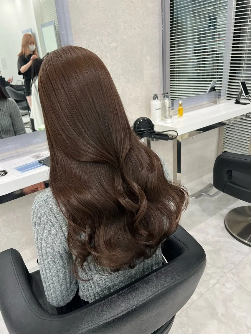 ロング カラー ヘアアレンジ 💓色落ちまで綺麗な 垢抜けカラー💓のヘアスタイル