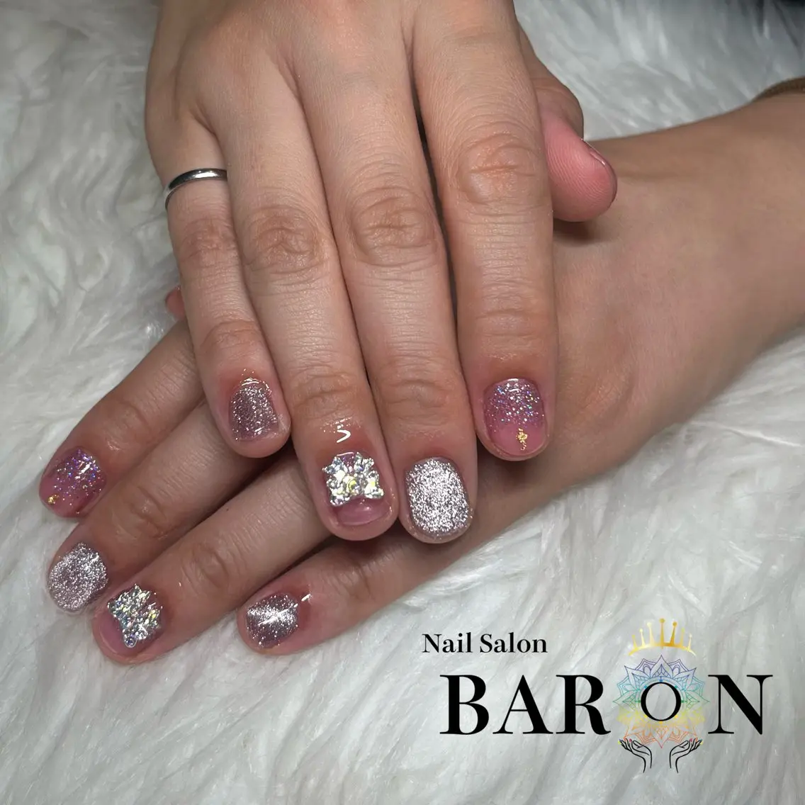 ネイル ピンク ハンドネイル ☆SAKI☆ BARON 店長のネイルデザイン