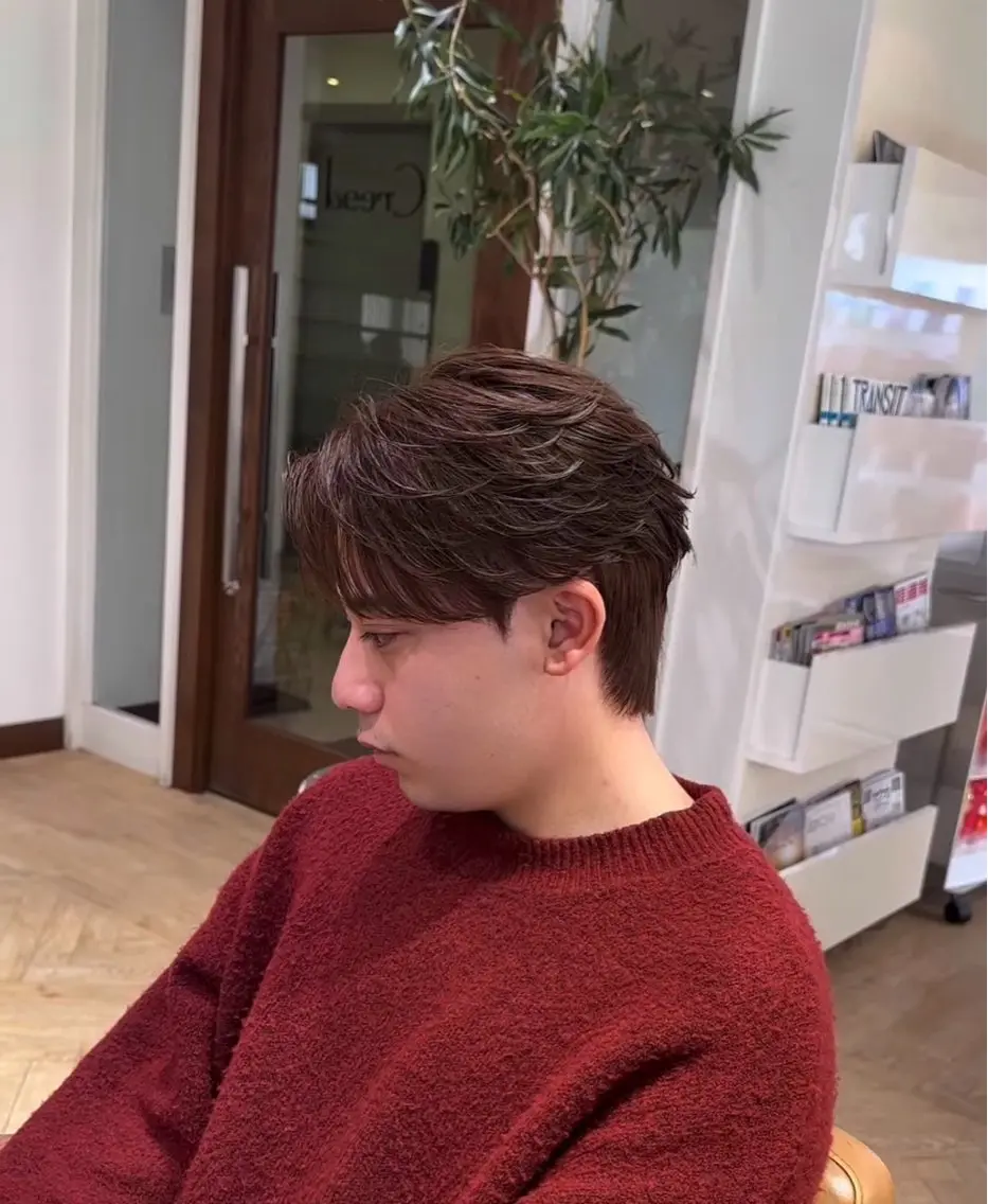 ショート パーマ メンズ カット パーマ メンズ特化/フェザー パーマ 和哉のヘアスタイル