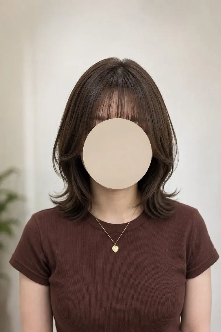ミディアム カット ヘアカラー 縮毛矯正 🌼 AIKO🌼のヘアスタイル