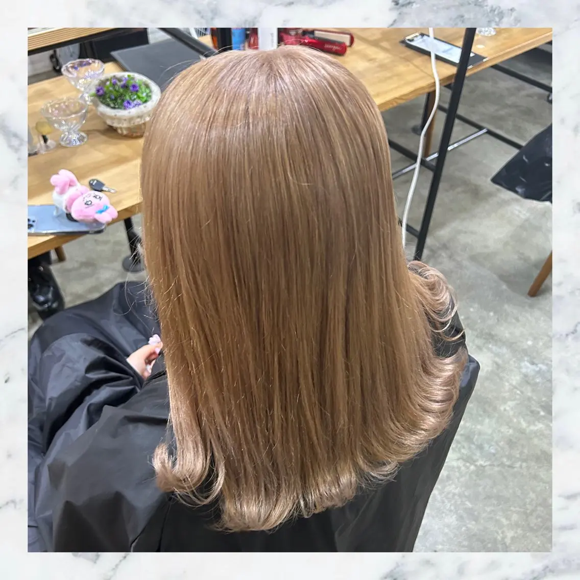 キッズ ヘアカラー 艶髪✖️ハイトーン 🫧YURIA🫧のヘアスタイル