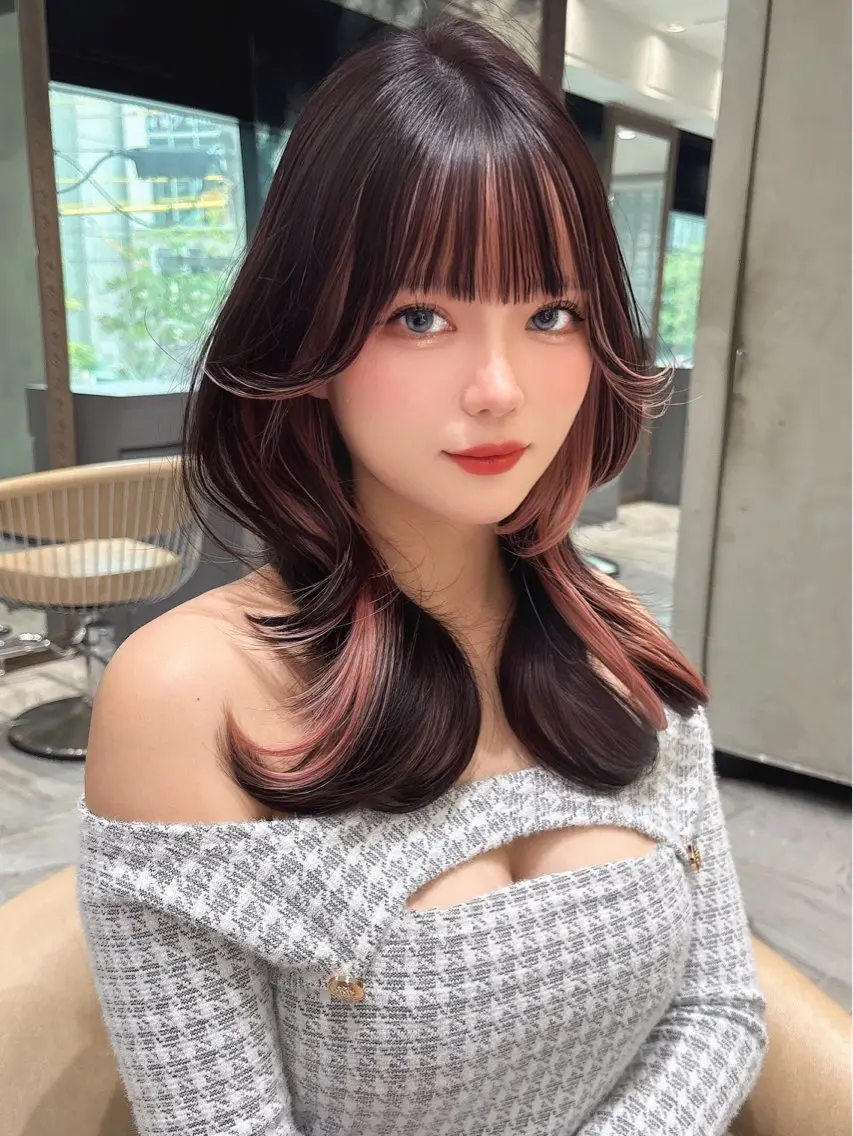 ミディアム ヘアカラー 透明感Wカラー 髪質改善/AYARIのヘアスタイル
