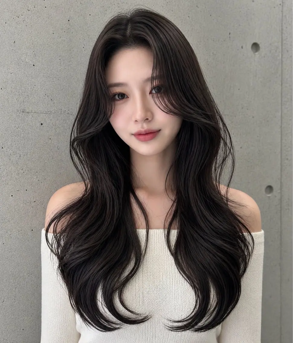 セミロング カラー ヘアアレンジ グレージュ くびれヘア 顔まわりレイヤー ハッシュカット 韓国風ヘア カット ヘアカラー トリートメント 🌫️大人韓国ヘア 🌫️naoyaのヘアスタイル