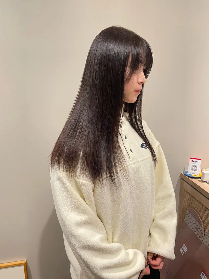ロング カラー ブラウンカラー ラベンダーカラー カット ヘアカラー CEINE loq ‪🍒なつきのヘアスタイル
