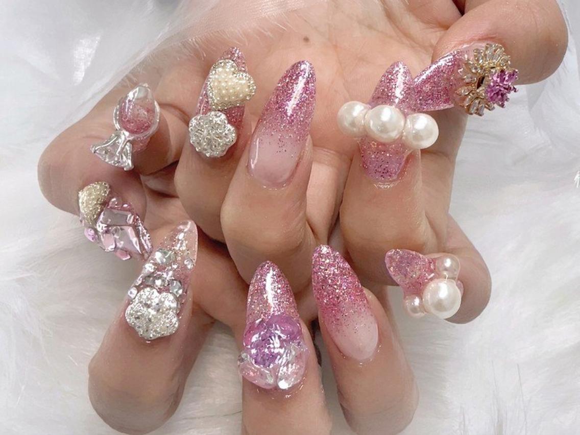 ネイル ピンク ハンドネイル Lili Nail Studio西荻窪店のネイルデザイン