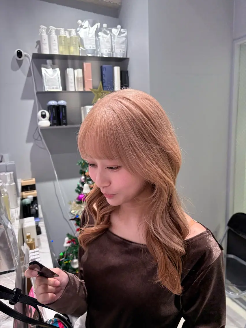 セミロング カラー 菜々🦖新宿 men's特化のヘアスタイル