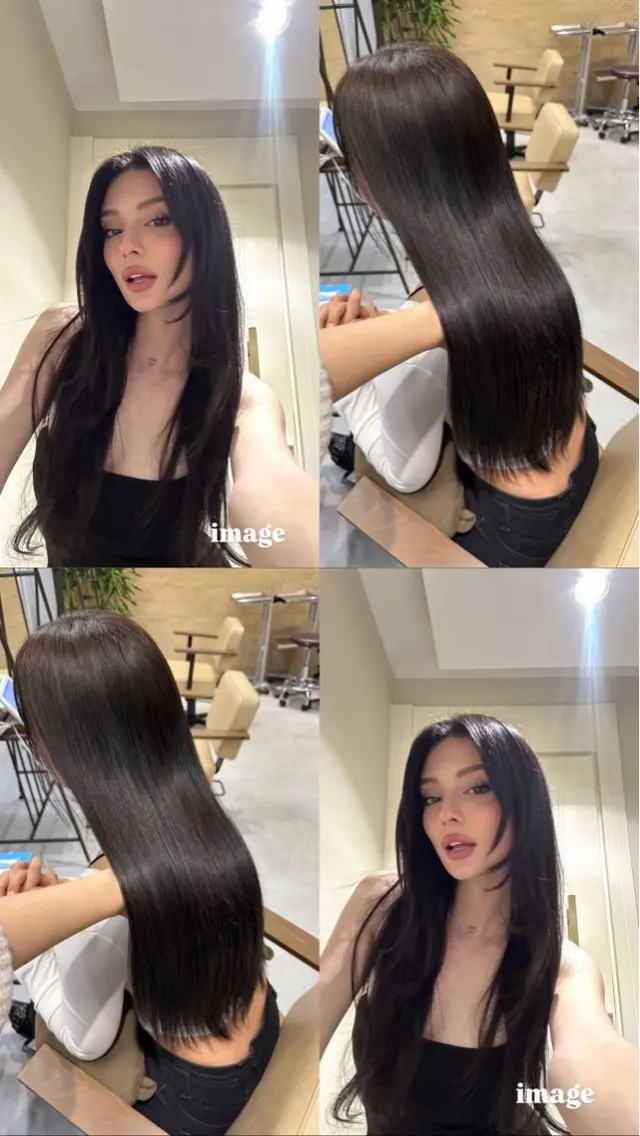 ロング カラー ブリーチなしwカラー /艶カラー/oukaのヘアスタイル
