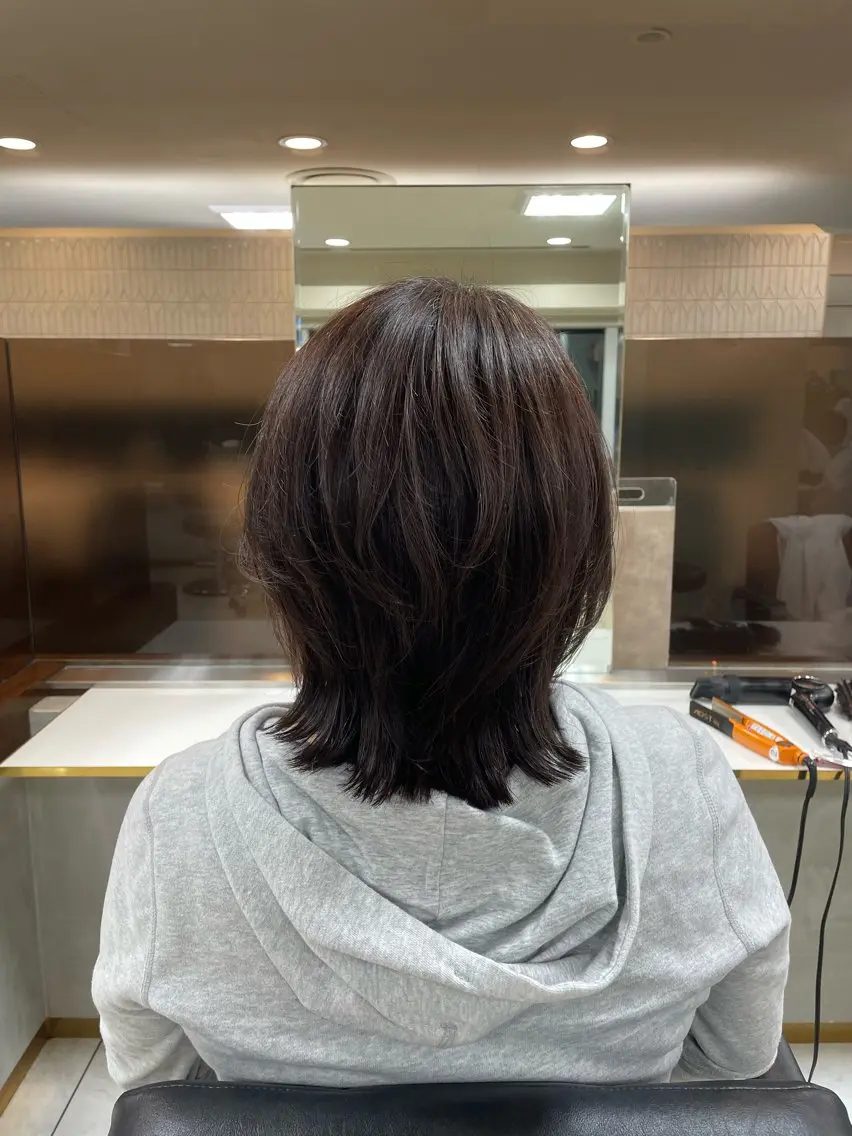 ミディアム くびれヘア くびれレイヤー レイヤーカット 🎀 Suzuka🎀🫧のヘアスタイル