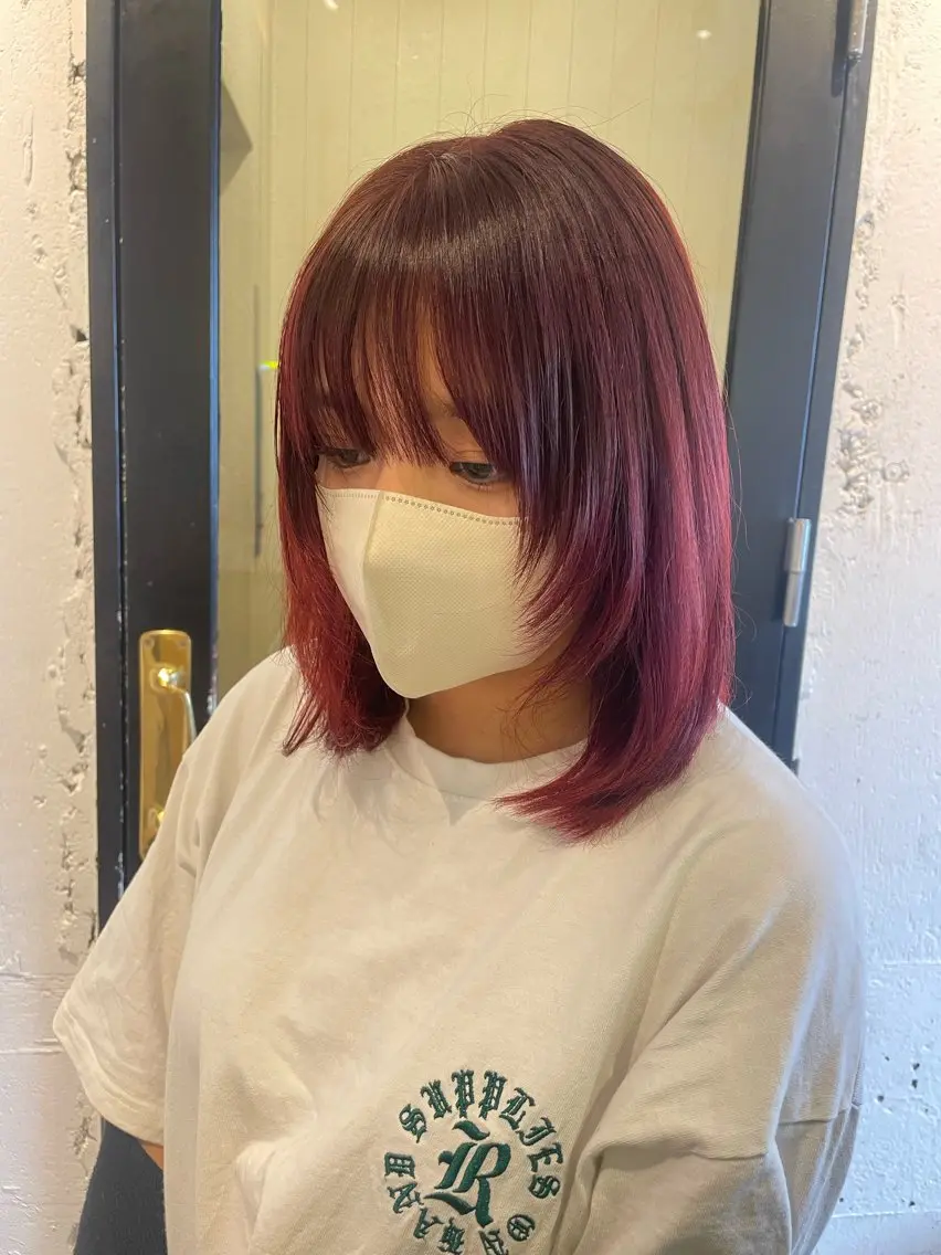 ミディアム カラー カット ヘアカラー トリートメント hisano / ハイトーン･透明感のヘアスタイル