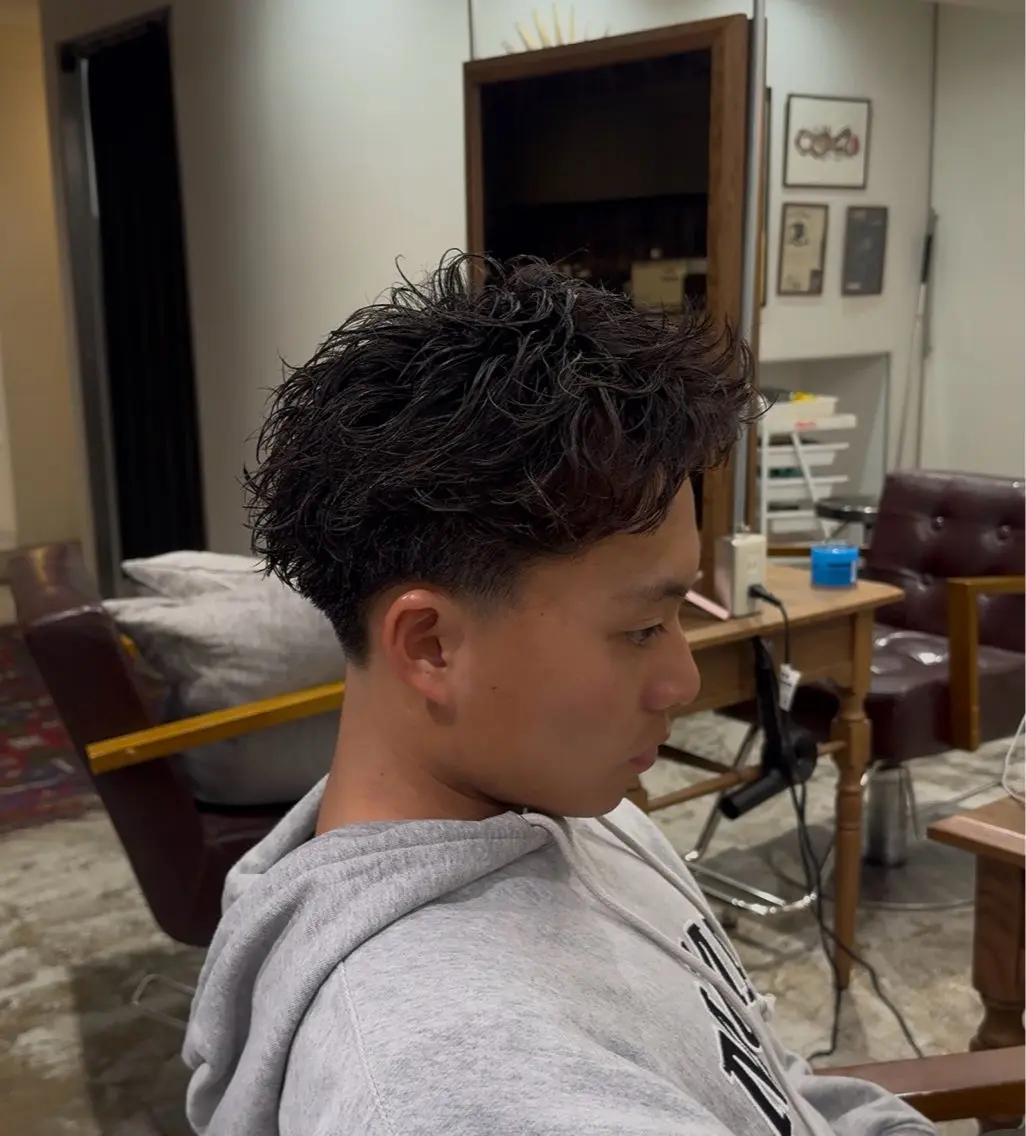 ショート ショートヘア カット パーマ メンズショート メンズ特化パーマのヘアスタイル
