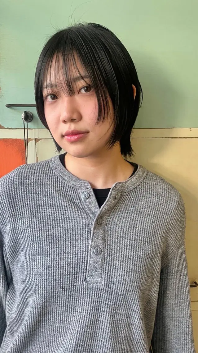 ショート カラー ショートレイヤー レイヤーカット ショートヘア Sourire西大分 ☘️いけだ あおいのヘアスタイル