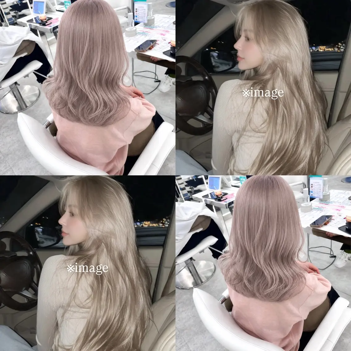 ロング カラー ベージュカラー ホワイトベージュ ハイトーン/レイヤー 🇰🇷RYUKIのヘアスタイル