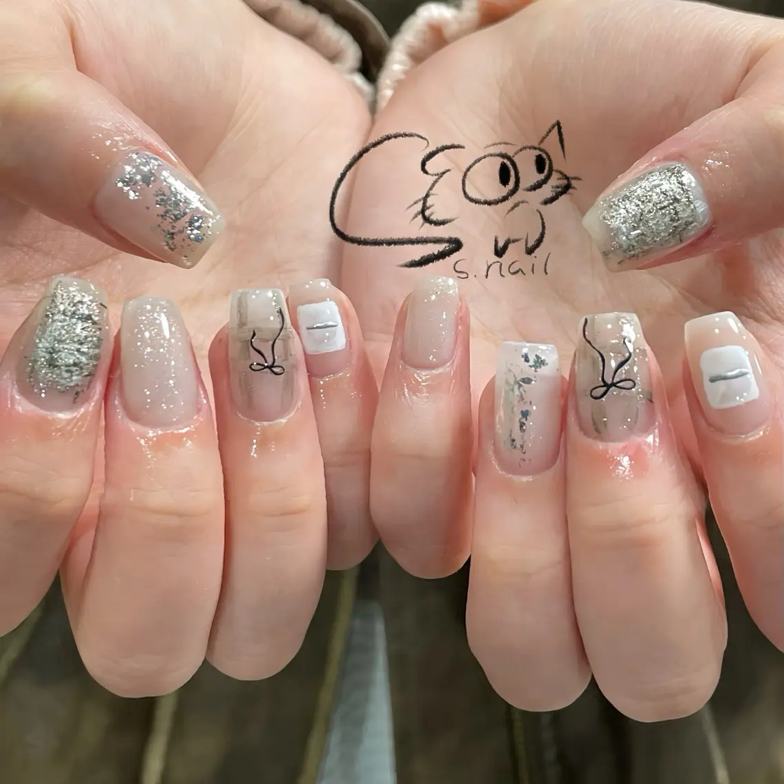 ネイル チークネイル フレンチネイル グラデーション マグネットネイル ワンカラーネイル S.nail _のネイルデザイン