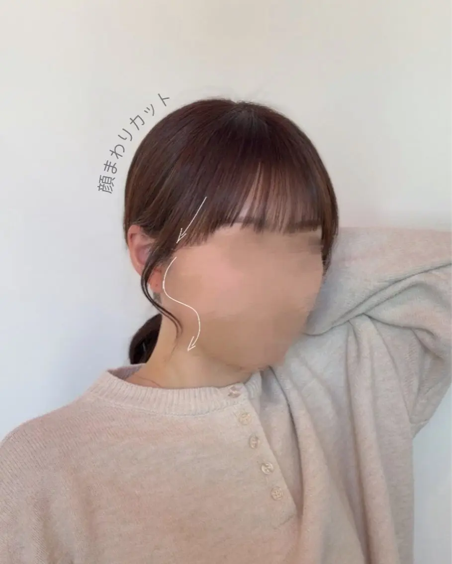 セミロング カット スズキ リコのヘアスタイル