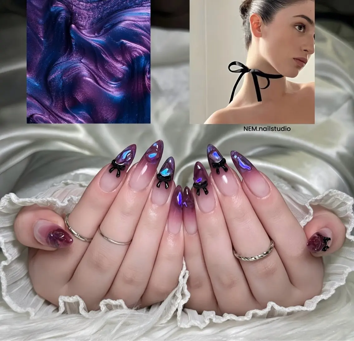 ネイル 長さ出し キラキラネイル ロングネイル ワンホンネイル ハンドネイル ハンドケア NEM.nail 大国町店のネイルデザイン