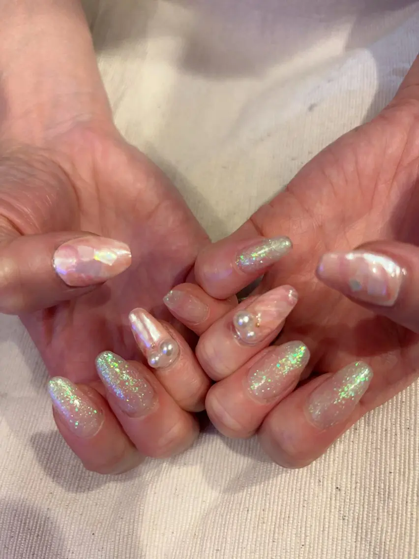 ネイル 大理石ネイル(マーブル) komohana salon🌺のネイルデザイン