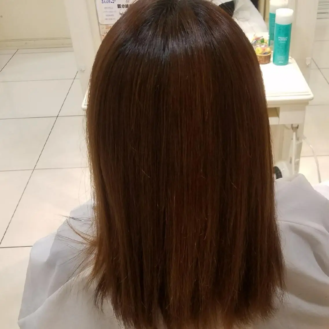 カラー ローズカラー 中村 真依のヘアスタイル