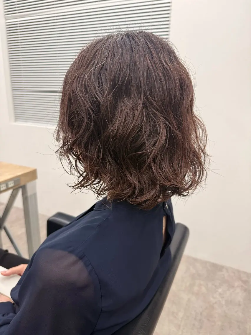 ミディアム パーマ ミディアムパーマ パーマ カットモデル yumekaのヘアスタイル