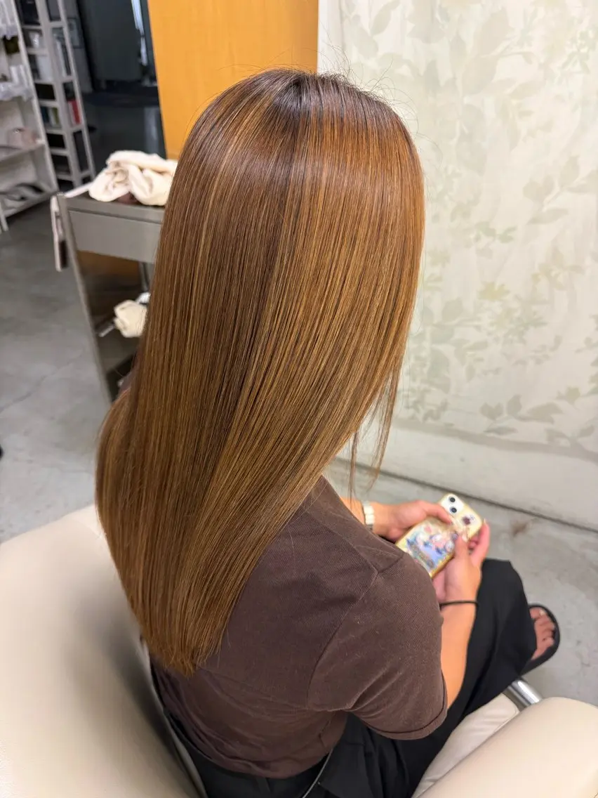 ロング カット 縮毛矯正 木村 太偉至のヘアスタイル