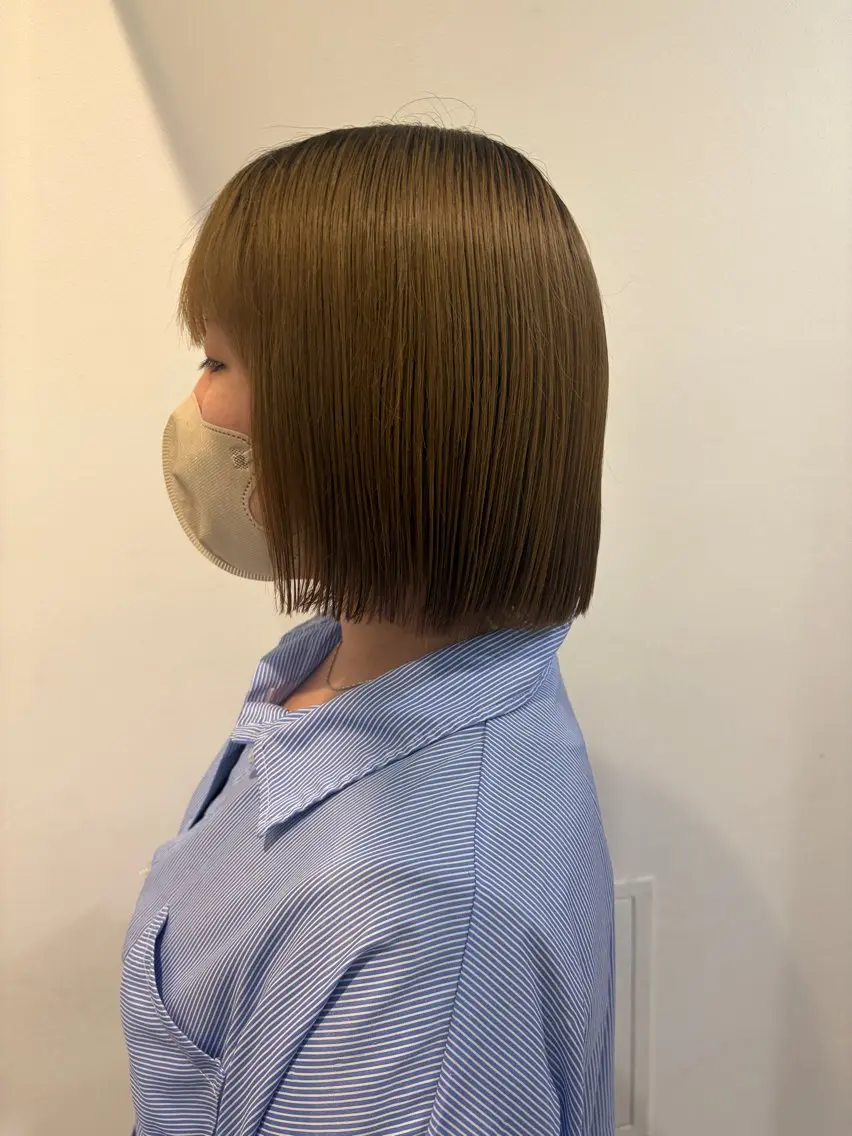 ショート 切りっぱなしボブ ボブ 光岡 玲遠のヘアスタイル