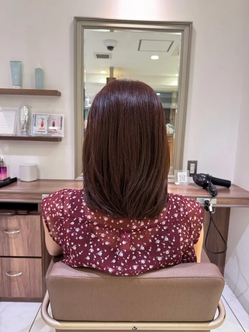 ミディアム カラー ブラウンカラー ヘアカラー 岡本 一太のヘアスタイル