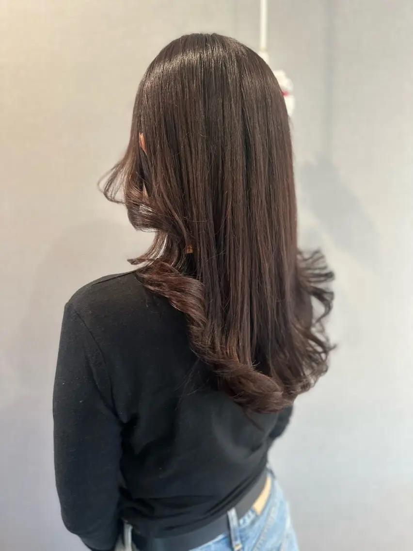 ロング カラー カット ヘアカラー トリートメント K Harukaのヘアスタイル