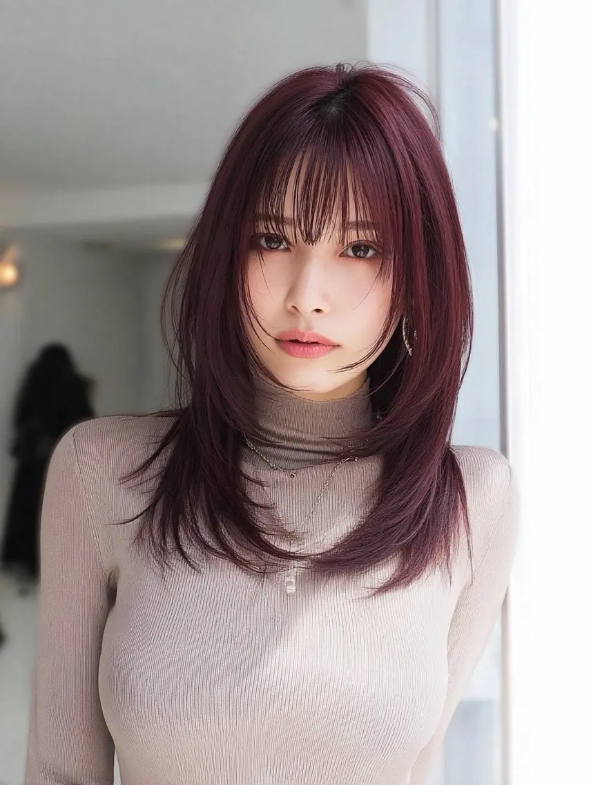 ロング ヘアカラー トリートメント 絶対綺麗な暖色カラー 🎯あります✨増渕✨のヘアスタイル