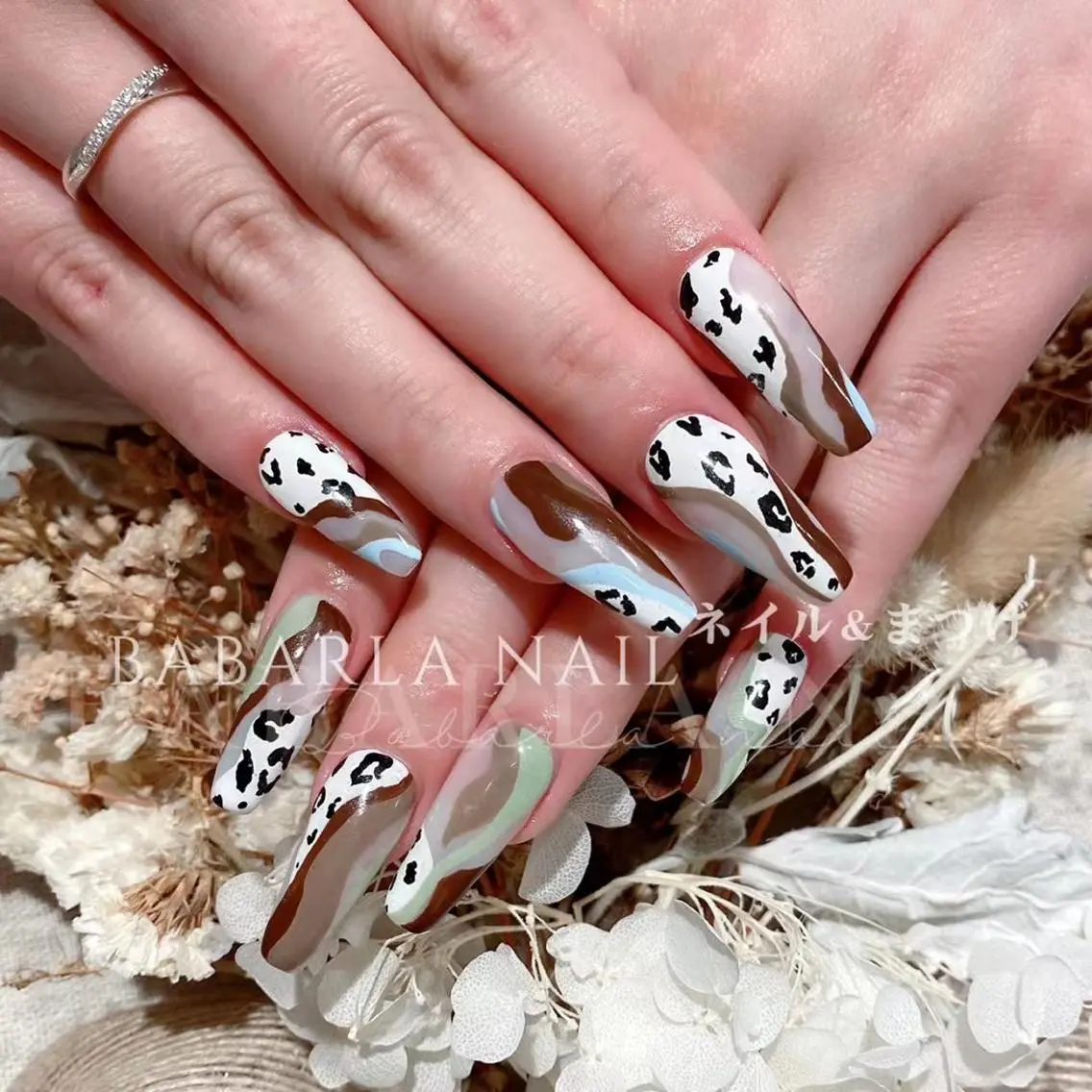 ネイル アニマル柄 ガーリー Babarla nailのネイルデザイン