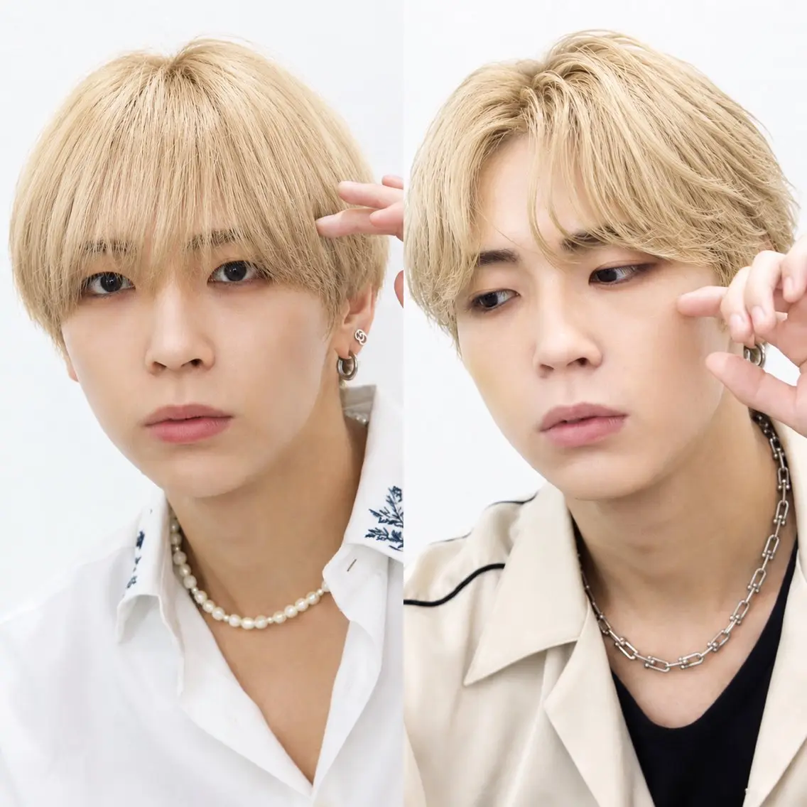 ミディアム カラー パーマ メンズ カット ヘアカラー トリートメント メンズブリーチ🔥 KYOHEIのヘアスタイル