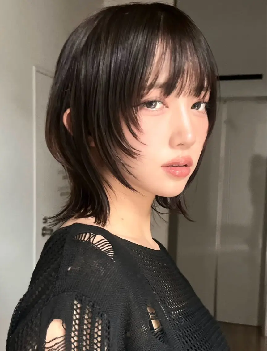 ショート カラー カット ヘアカラー トリートメント 小顔・顔まわり🦋 ウルフ❤︎ ͛めいのヘアスタイル