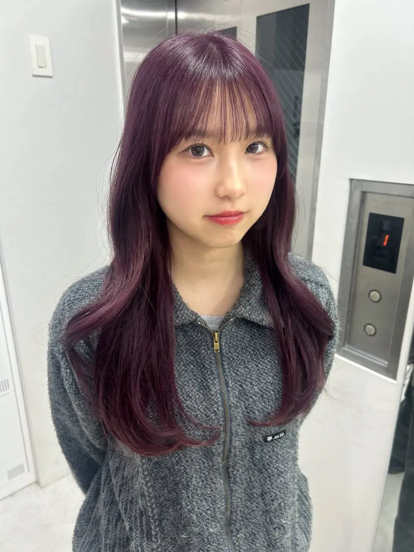 ロング カラー ヘアアレンジ MOMO艶髪 🩵モテカラーのヘアスタイル