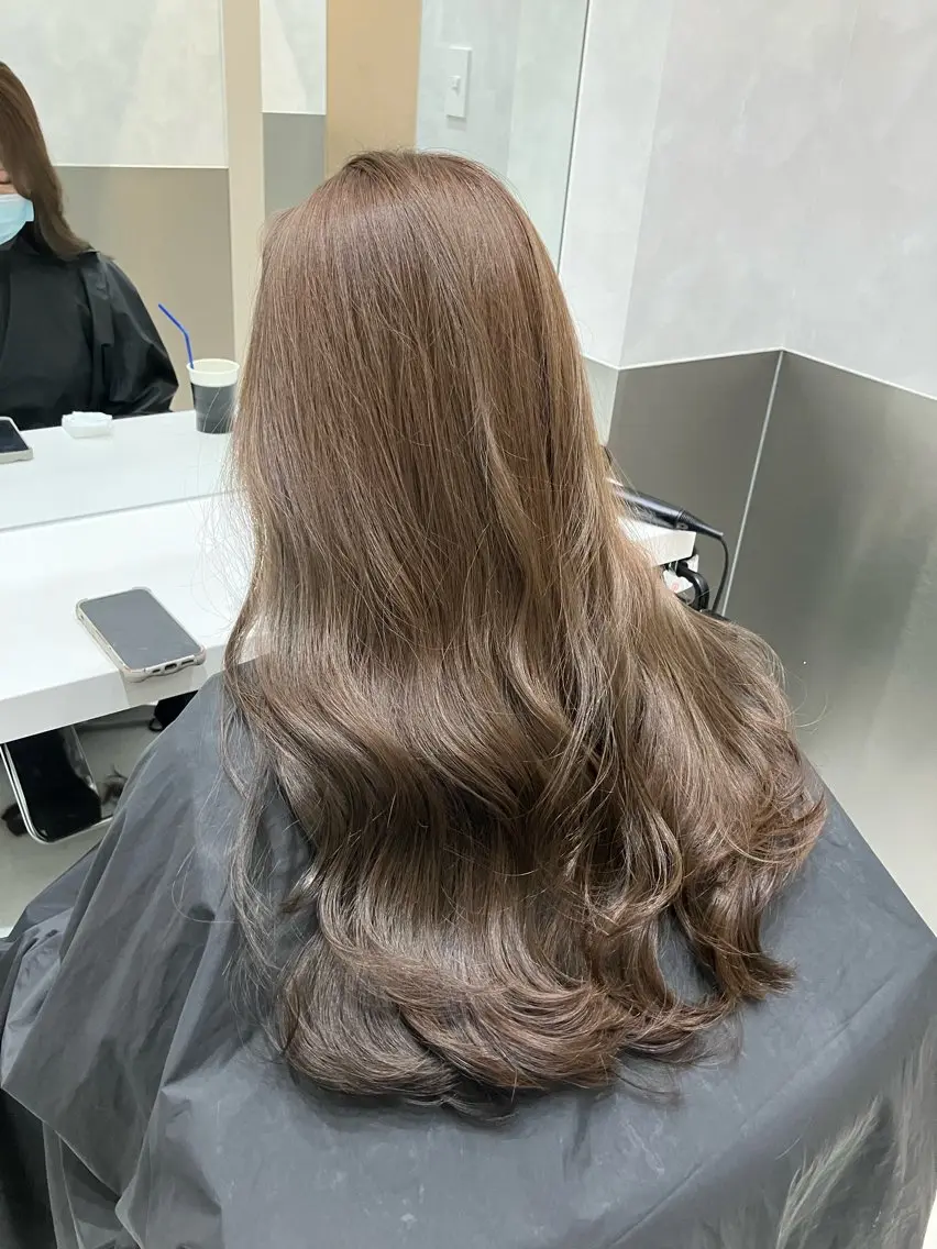 カラー カット ヘアカラー トリートメント 💖ブリーチなし透明 感💖ASAHIのヘアスタイル
