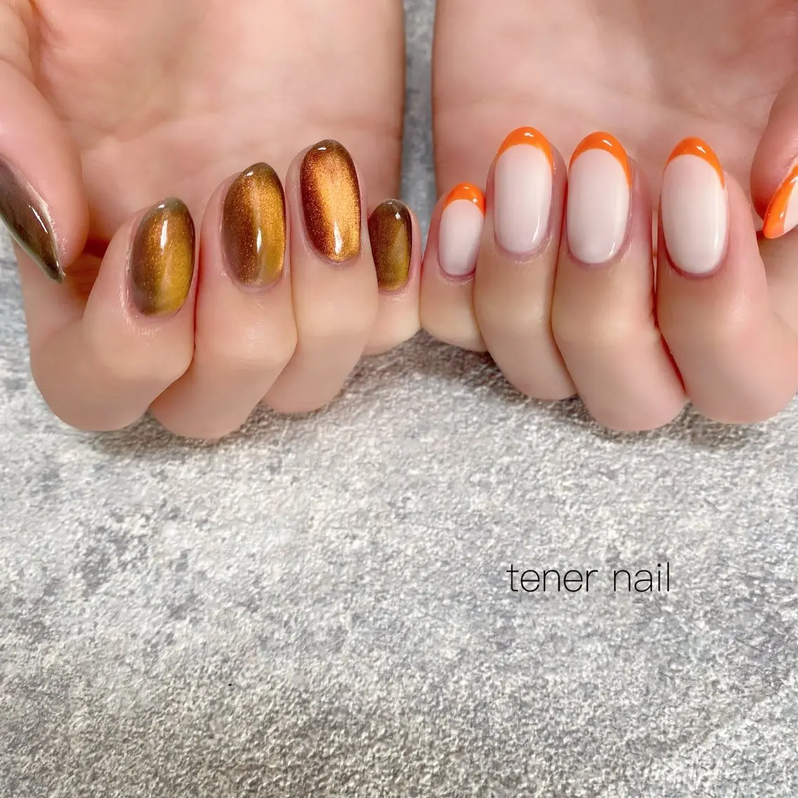 ネイル フレンチネイル マグネットネイル テネルネイル tener nailのネイルデザイン