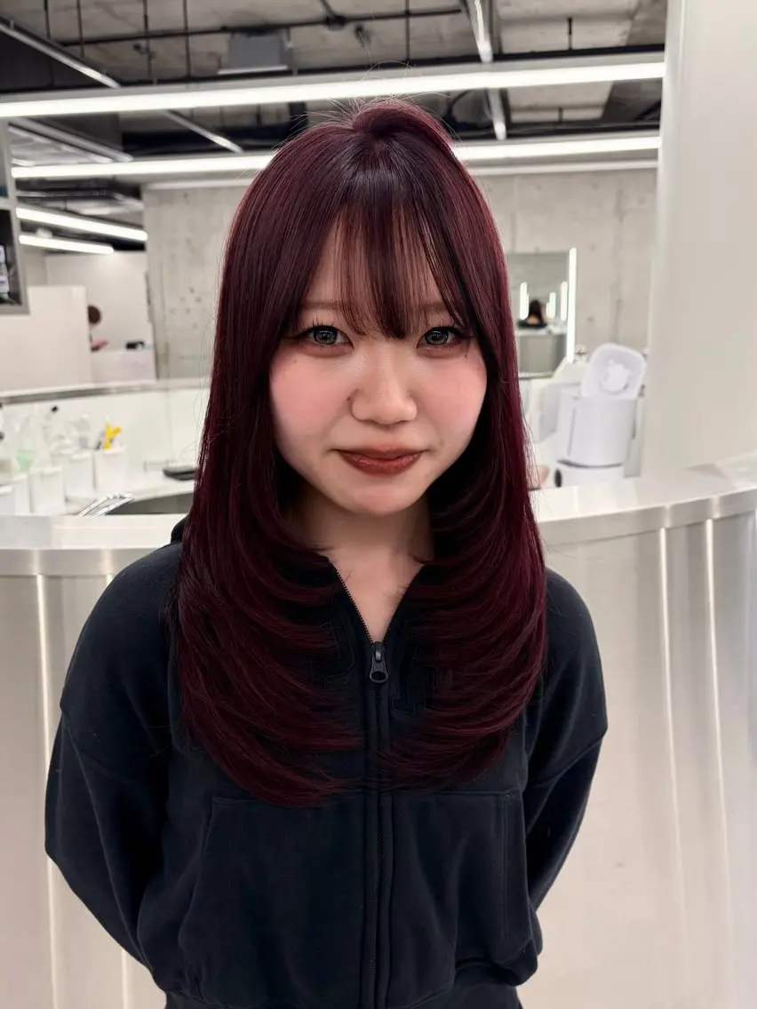 ロング カラー カット ヘアカラー カラー/エクステ 🤍ルナのヘアスタイル