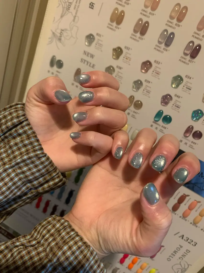 ネイル マグネットネイル マグネットワンカラー ワンカラーネイル ハンドネイル ANA.CHUO NAILSのネイルデザイン