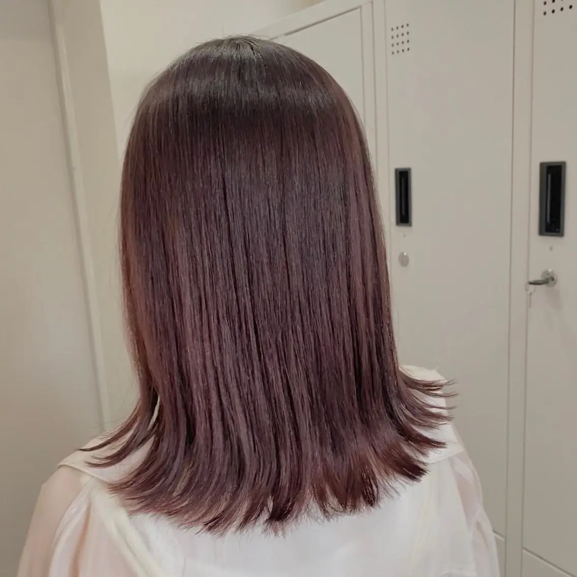 セミロング カット ヘアカラー トリートメント 吉原 みえのヘアスタイル