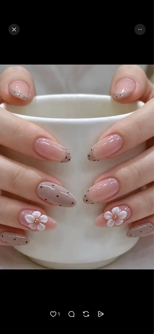 ネイル アートネイル フラワーネイル ジェルネイル 韓国ネイル オフィスネイル MEO MEO NAIL  守山のネイルデザイン