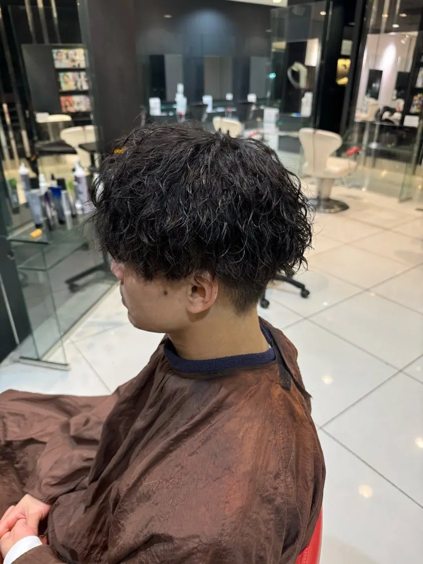 メンズ カット パーマ 水谷 亮太のヘアスタイル