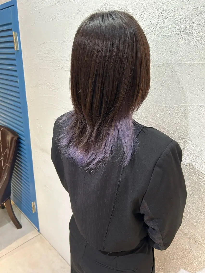 セミロング カット ヘアカラー トリートメント ウルフカット 🐹朝日🐹のヘアスタイル