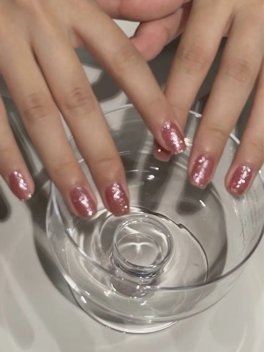 ネイル フラッシュネイル オレンジ ハンドネイル rikako OAK溝の口のネイルデザイン