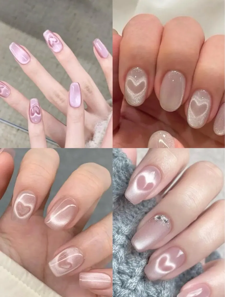 【自爪】SNS大人気!マグネットハート光ワンカラー¥6580の写真