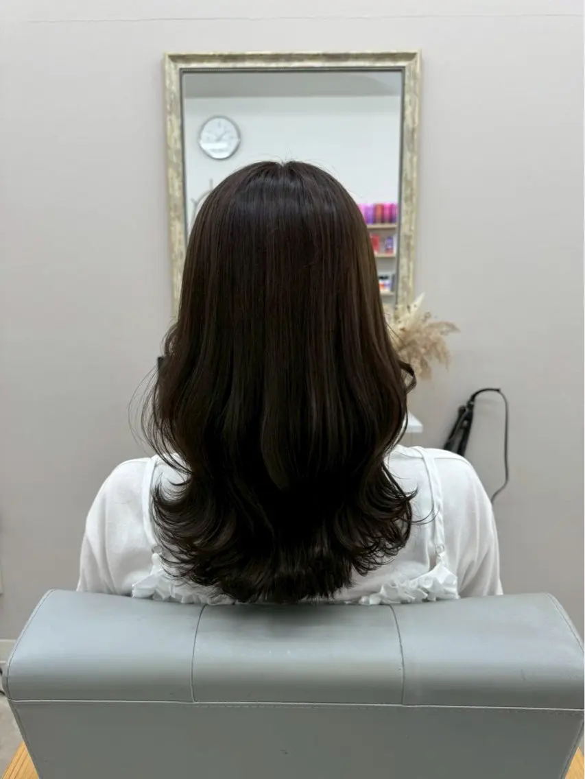 セミロング カラー レイヤーカット ayane あやねのヘアスタイル