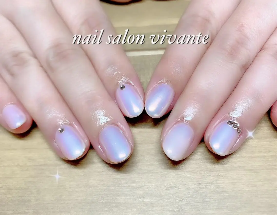 ネイル オーロラネイル ピンク nail salon vivanteのネイルデザイン