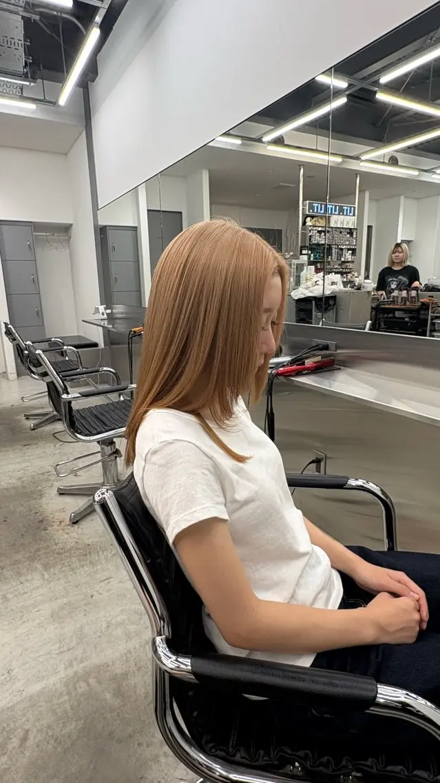 ロング ヘアカラー 小森春果/透け感/ ケラスターゼ/艶髪のヘアスタイル