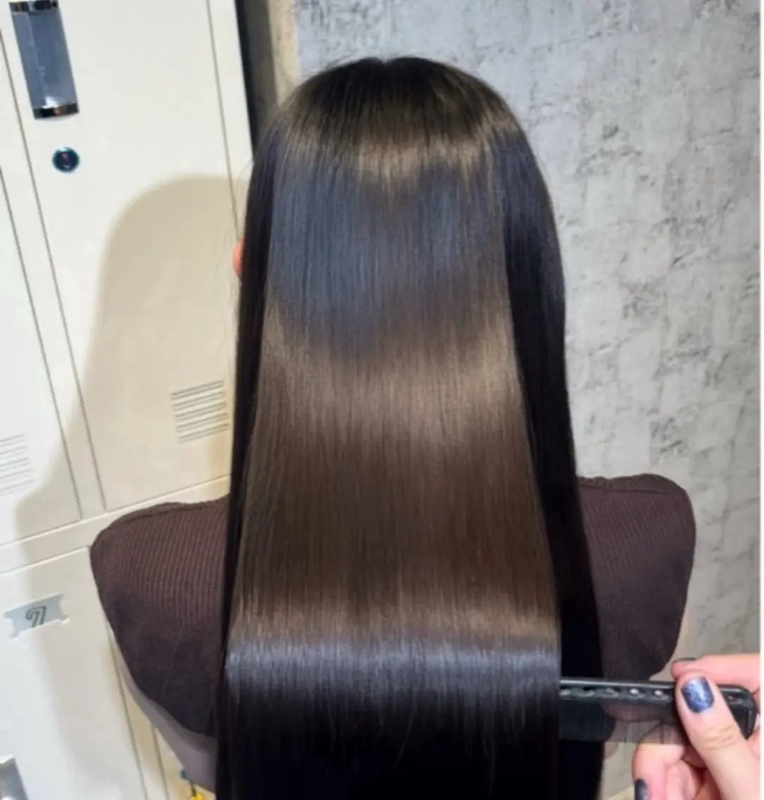 ロング カラー 縮毛矯正 ✨髪質改善カラー✨ ななみのヘアスタイル