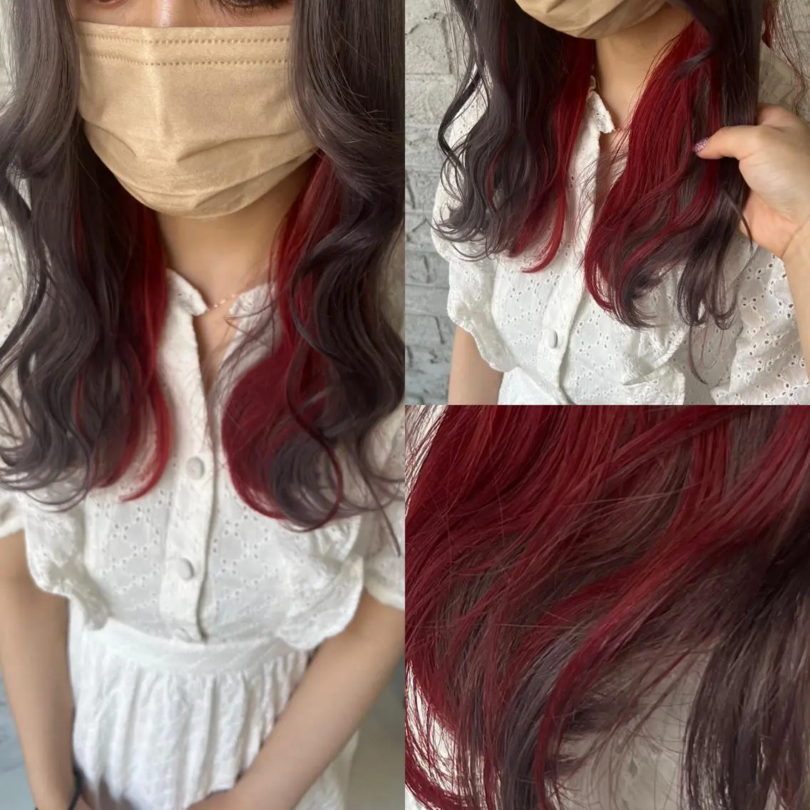 ロング ヘアカラー トリートメント エクステ&艶カラー 🎀YURINA🎀のヘアスタイル