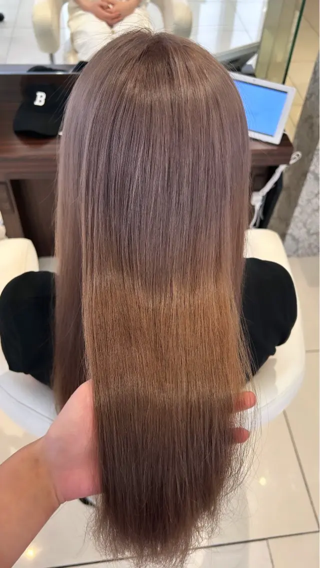 【人気NO.1】赤みゼロ透明感ダブルカラー+前処理TR✨の写真
